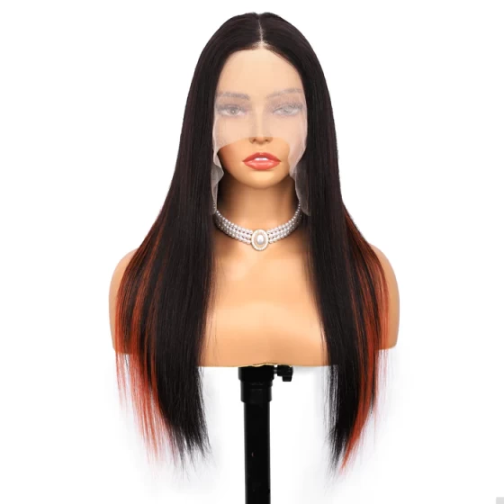 Highlight Ombre 13x4 Straight Human Hair Wig 1b/350 Honey Blonde Lace Front Wigs